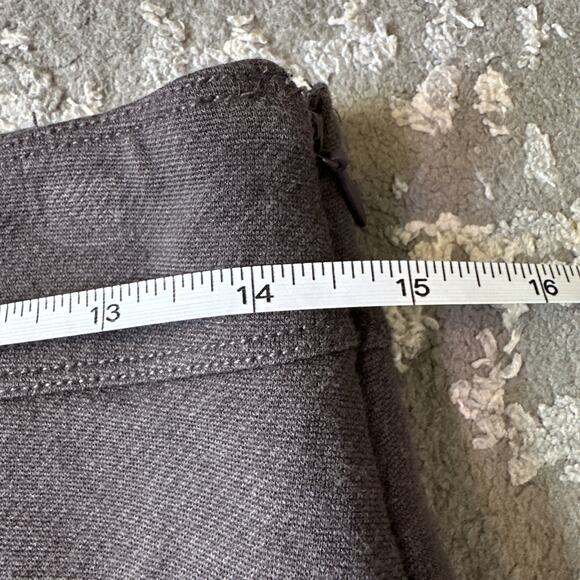 Athleta Skirt Women's 6 Brown‎ Ponte Twill A-Line Side-Zip Active - Picture 6 of 8